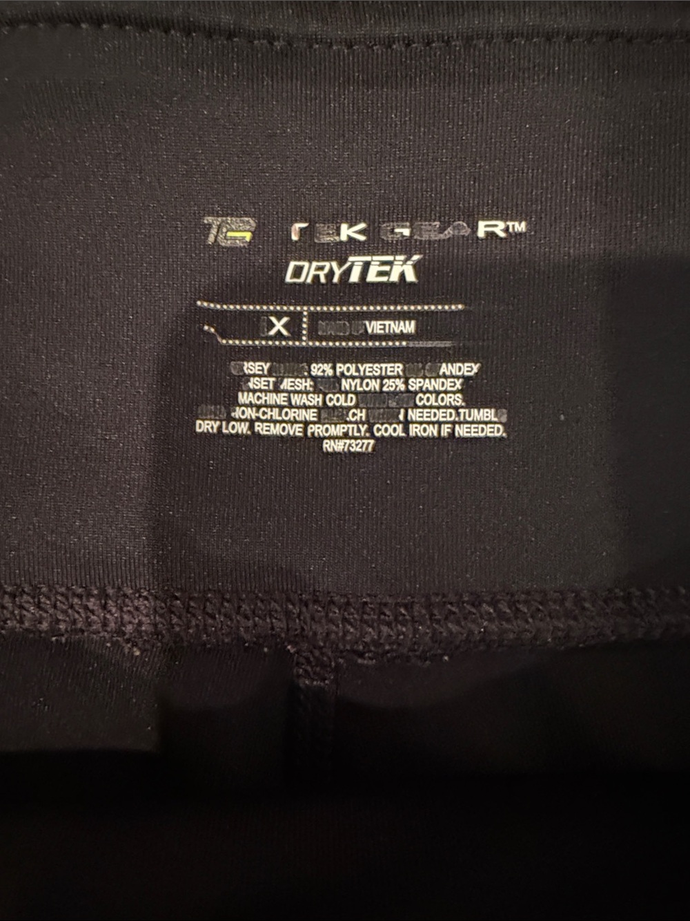 tek gear black DryTek Performance Top